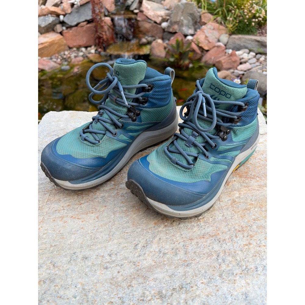 Topo Athletic Trailventure 2 WP Hiking Boots Womens 8 Blue Waterproof Vibram - Picture 6 of 9